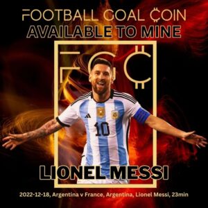 Football Goal Coin, Sports token, Football Crypto, Lionel Messi