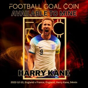 Football Goal Coin, Sports token, Football Crypto, Harry Kane