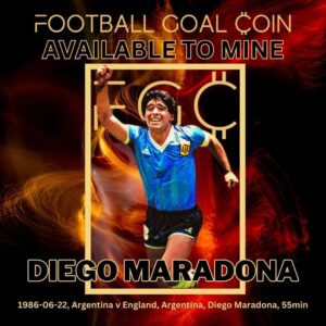 Football Goal Coin, Sports token, Football Crypto, Diego Maradona